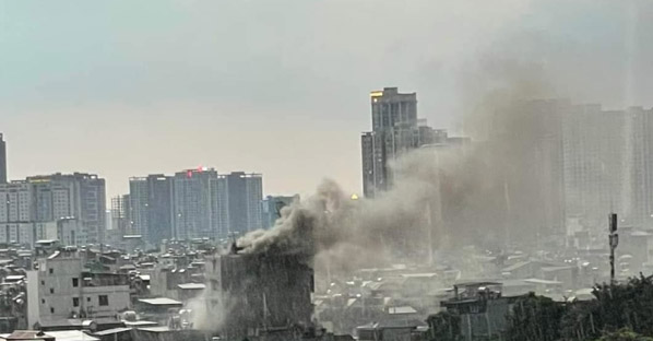 Cháy nhà 6 tầng ở Hà Nội