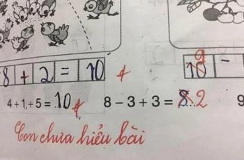 Học s.inh tiểu học l.àm phép tính 8-3+3=8 bị cô giáo chấm ‘sai’ kèm theo lời phê ‘con chưa hiểu bài’: Dân mạng bùng nổ tranh cãi