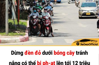 Dừng đèn đỏ dưới bóng cây tránh nắng có thể bị phạt lên tới 12 triệu đồng