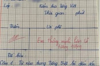 Cô giáo hỏi “Từ nào bỏ dấu sắc mà nghĩa kh.ông thay đổi?”, đáp án của học s.inh tiểu học nhận điểm 10 tuyệt đối