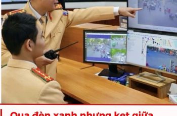 Qua đèn xanh nhưng kẹt giữa đường, có bị ph:ạt nguội vượt đèn đỏ không?