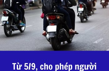 Từ 5/9, bổ sung thêm trường hợp cho phé:;p người đi xe máy được chở 3