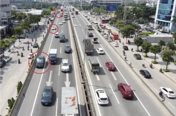 Chạy xe vào làn khẩn cấp có thể bị phạt đến 22 triệu đồng