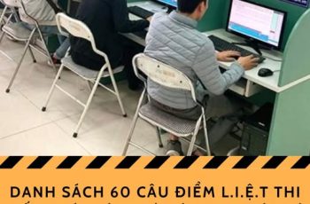Danh sách 60 câu điểm liệt thi giấy phép lái xe ô tô: Sai 1 câu là trượt luôn Danh sách 60 câu điểm liệt thi giấy phép lái xe ô tô: Sai 1 câu là trượt luôn