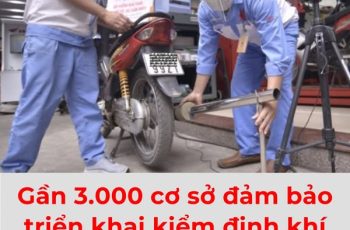 Gần 3.000 cơ sở đảm bảo triển khai kiểm định khí thải xe máy từ 1/1/2025