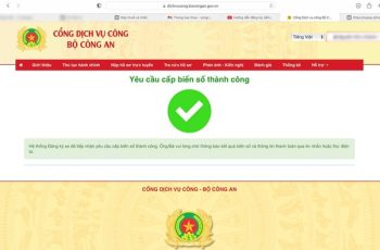 Làm thủ tục đăng ký xe, bấm biển số xe qua mạng chỉ với vài thao tác