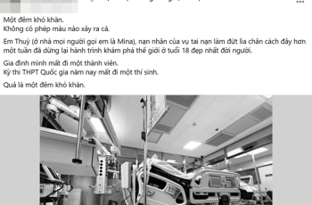 Tin buồn về nữ sinh bị xe ô tô tông Iìa 1 chân ở Hà Nội: Kỳ thi đại học năm nay chính thức mất đi 1 thí sinh