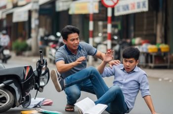 Nam hoảng loạn, gào lên: “Bố ơi! Bố ơi đừng bỏ con! Con còn phải thi…”