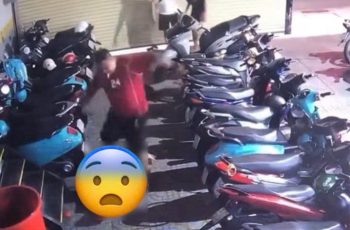 Xác minh clip người đàn ông mặc áo đỏ hành hung 2 thiếu niên