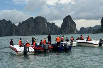 Phát hiện thithe nghi là nam nạn nhân cuối cùng vụ lật tàu trên Vịnh Hạ Long