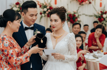 Họp gia đình để làm đám cưới, thấy vàng tăng quá đắt, mẹ chồng đòi thuê bộ kiềng vàng giả cho tôi đeo để làm lễ, tôi giả vờ nghe theo cho đến lúc trao vàng