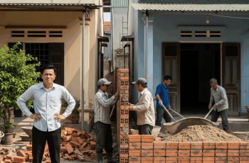 Hàng xóm xây cổng lấn ra nhà tôi tận 10 phân, tôi không nói gì chỉ đem đúng 1 thứ để cạnh tường nhà, hôm sau thấy anh ta đập bỏ tường lùi vào tận 50 phân