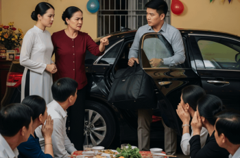 Đi ăn tân gia, vợ bị họ hàng ch-ê b-ai đủ kiểu, em cô chồng còn nói thẳng “quá quê mùa”, chồng tôi không nói không rằng ra xe ô tô cầm vào 1 bọc lớn đưa tận tay tôi