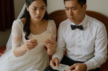 Cưới xong hai vợ chồng ngồi bóc phong bì thì thấy phong bì của người yêu cũ chồng, bên trong có 500k và que thử thai