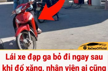 Lái xe đạp ga bỏ đi ngay sau khi đổ xăng, nhân viên ai cũng mừng thầm vì 1 lý do