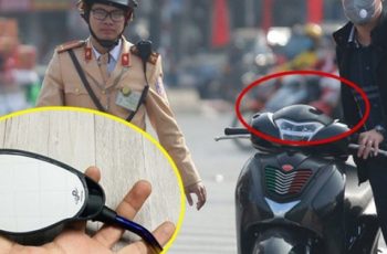 Cẩn thận bị phạt nguội vì lỗi xe máy không gương Cẩn thận bị phạt nguội vì lỗi xe máy không gương